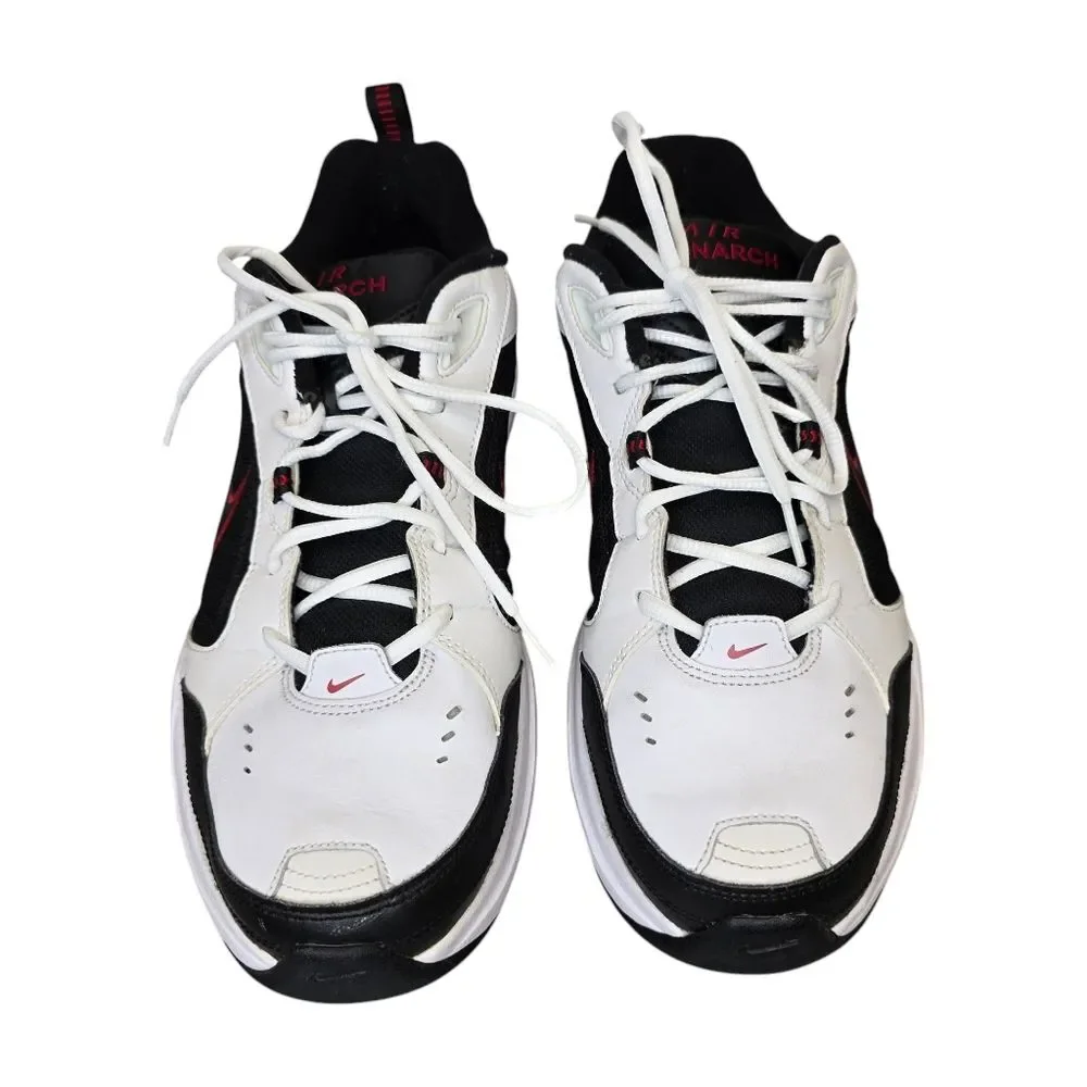 Nike Air Monarch IV Men's 13 White Black Red Training Shoes Sneakers 415445-101